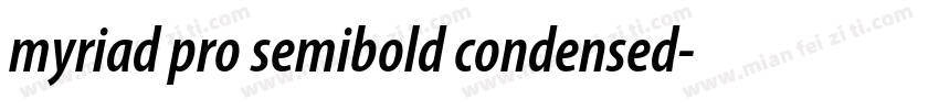myriad pro semibold condensed字体转换